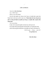 Hoàn thiện kế toán chi phí sản xuất và tính giá thành sản phẩm tại Công ty cổ phần đầu tư phát triển Thành Đạt
