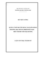 Quản lý rủi ro tín dụng tại Ngân hàng Thương mại Trách nhiệm Hữu hạn Một thành viên Đại Dương