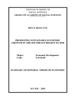 Thúc đẩy tăng trưởng bền vững về kinh tế ở vùng đông nam bộ đến năm 2030 tt tiếng anh 