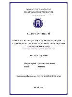 Nâng cao chất lượng dịch vụ thanh toán quốc tế tại ngân hàng thương mại cổ phần đầu tư và phát triển việt nam– chi nhánh bắc hà nội  