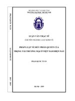Pháp luật về hủy phán quyết của trọng tài thương mại ở việt nam hiện nay  