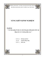 Skkn các biện pháp tổ chức trò chơi dân gian nhằm phát triển vận động cho trẻ ở trường mầm non 