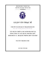 Xây dựng chiến lược kinh doanh tại tổng công ty xây dựng trường sơn   binh đoàn 12   bộ quốc phòng đến năm 2025  
