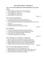 Thi đầu vào sau đại học HVQYSINH lý CHƯƠNG II  Khối nội