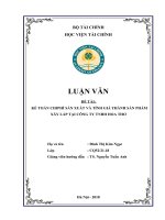 Luận văn tốt nghiệp Kế toán chi phí sản xuất và tính giá thành sản phẩm xây lắp tại công ty tnhh Hoa Thơ