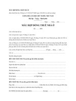 Mẫu hợp đồng thuê nhà ở