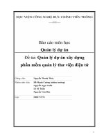 Báo cáo môn học Quản lý dự án Quản lý dự án xây dựng phần mềm quản lý thư viện điện tử