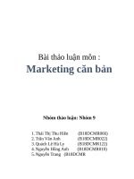 Bài giảng Marketing quốc tế môn marketing căn bản