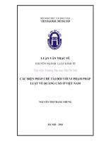 Các biện pháp chế tài đối với vi phạm pháp luật về quảng cáo ở việt nam  