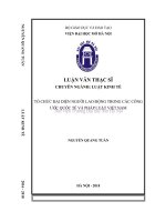 Tổ chức đại diện người lao động trong các công ước quốc tế và pháp luật việt nam  