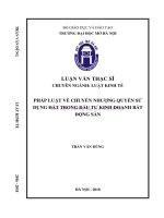 Pháp luật về chuyển nhượng quyền sử dụng đất trong đầu tư kinh doanh bất động sản  