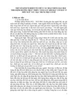 “ một số kinh nghiệm tổ chức các hoạt động dạy học  theo định hướng phát  triển  năng lực khi dạy văn bản  ở môn ngữ văn   bậc trung học cơ sở 