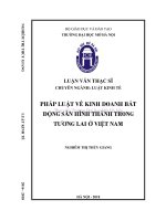Pháp luật về kinh doanh bất động sản hình thành trong tương lai ở việt nam