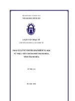 Pháp luật về chi trả bảo hiểm xã hội từ thực tiễn thành phố thanh hóa, tỉnh thanh hóa  