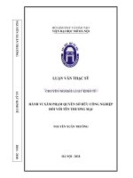 Hành vi xâm phạm quyền sở hữu công nghiệp đối với tên thương mại  
