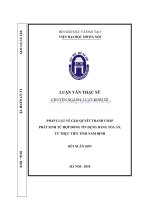 Pháp luật về giải quyết tranh chấp phát sinh từ hợp đồng tín dụng bằngtòa án, từ thực tiễn tỉnh nam định  