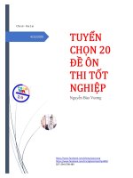 20 đề ôn THI tốt NGHIỆP năm 2020 (mức độ tốt NGHIỆP) 
