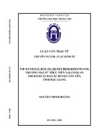 Thi hành các bản án, quyết định kinh doanh, thương mại từ thực tiễn tại cơ quan thi hành án dân sự huyện tân yên, tỉnh bắc giang  