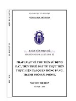 Pháp luật về thu tiền sử dụng đất, tiền thuê đất từ thực tiễn thực hiện tại quận hồng bàng, thành phố hải phòng  