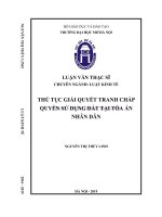 Thủ tục giải quyết tranh chấp quyền sử dụng đất tại tòa án nhân dân  