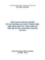 CẨM NANG DOANH NGHIỆP VỀ THỊ TRƯỜNG CÁC NƯỚC THÀNH VIÊN HIỆP ĐỊNH ĐỐI TÁC TOÀN DIỆN VÀ TIẾN BỘ XUYÊN THÁI BÌNH DƯƠNG (CPTPP)