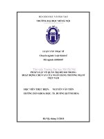 Pháp luật về quản trị rủi ro trong hoạt động cho vay của ngân hàng thương mại ở việt nam   