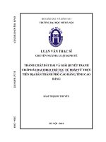 Tranh chấp đất đai và giải quyết tranh chấp đất đai theo thủ tục tư pháp từ thực tiễn địa bàn thành phố cao bằng, tỉnh cao bằng  