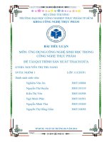 ĐỀ TÀI QUI TRÌNH SẢN XUẤT THẠCH DỪA