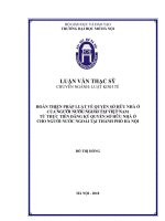 Hoàn thiện pháp luật về quyền sở hữu nhà ở của người nước ngoài tại việt nam từ thực tiễn đăng ký quyền sở hữu nhà ở cho người nước ngoài tại thành phố hà nội  