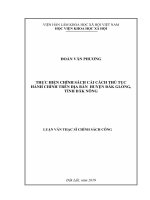 THỰC HIỆN CHÍNH SÁCH CẢI CÁCH THỦ TỤC HÀNH CHÍNH TRÊN ĐỊA BÀN HUYỆN ĐĂK GLONG, TỈNH ĐĂK NÔNG