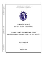 Hành vi khuyến mại nhằm cạnh tranh không lành mạnh theo pháp luật việt nam hiện nay  