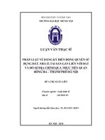 Pháp luật về đăng ký biến động quyền sử dụng đất, nhà ở, tài sản gắn liền với đất và hồ sơ địa chính qua thực tiễn quận đống đa   thành phố hà nội  