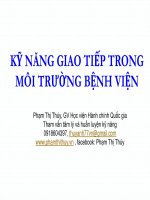 BÀI GIẢNG KỸ NĂNG GIAO TIẾP TRONG MÔI TRƯỜNG BỆNH VIỆN