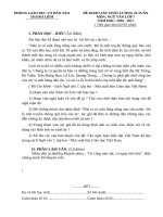 ĐỀ KHẢO SÁT CHẤT LƯỢNG 24 TUẦN MÔN NGỮ VĂN LỚP 7