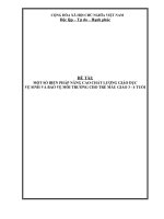 Một số biện pháp nâng cao chất lượng giáo dục vệ sinh và bảo vệ môi trường cho trẻ 3   4 tuổi 