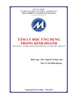 TÂM LÝ HỌC ỨNG DỤNG TRONG KINH DOANH
