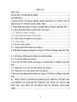 PHÂN TÍCH VÀ ĐÁNH GIÁ KHÁI QUÁT NHỮNG VẤN ĐỀ TỒN TẠI CHÍNH CẦN GIẢI QUYẾT TRONG CÁC LĨNH VỰC QUẢN TRỊ CHỦ YẾU TẠI CÔNG TY CỔ PHẦN ĐẦU TƯ THĂNG LONG PHÚ THỌ.