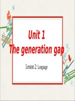 Enghlish 11 unit 1 the generation gap lesson 2 language 