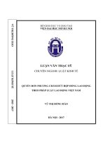 Quyền đơn phương chấm dứt hợp đồng lao động theo pháp luật lao động việt nam   