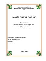 Báo cáo thực tập Hệ thống thông tin Công ty cổ phần công nghệ quang điện tử ánh sáng thời đại (TIMESLIGHT) 