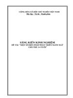 Một số biện pháp phát triển ngôn ngữ cho trẻ 3 4  tuổi 