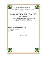 Báo cáo thực tập Hệ thống thông tin Công ty cổ phần công nghệ quang điện tử ánh sáng thời đại 