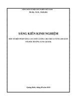 Một số biện pháp nâng cao chất lượng cho trẻ 5 6 tuổi làm quen môi trường xung quanh 