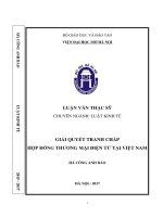 Giải quyết tranh chấp hợp đồng thương mại điện tử tại việt nam  