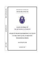 Giải quyết tranh chấp hợp đồng vay tài sản từ thực tiễn tại tòa án nhân dân thành phố hải phòng   