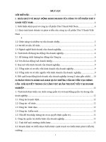 Báo cáo thực tập Quản trị kinh doanh công ty cổ phần thú y xanh việt nam 