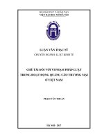 Chế tài đối với vi phạm pháp luật trong hoạt động quảng cáo thương mại ở việt nam   