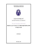 Pháp luật về đầu tư theo hợp đồng PPP ở việt nam  