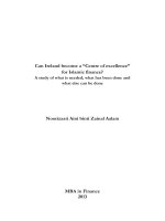 Can ireland become a centre of centre of excellence for islamic finance 
