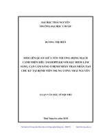 Mối liên quan giữa tổn thương động mạch cảnh trên siêu âm dopper với đặc điểm lâm sàng, cận lâm sàng ở bệnh nhân thận nhân tạo chu kỳ tại bệnh viện trung ương thái nguyên 